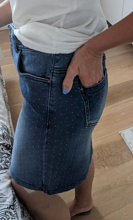 Jupe jeans pois - Camaieu - 36