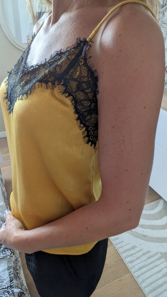 Débardeur moutarde - Bershka - 34