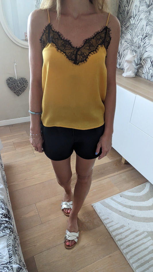 Débardeur moutarde - Bershka - 34