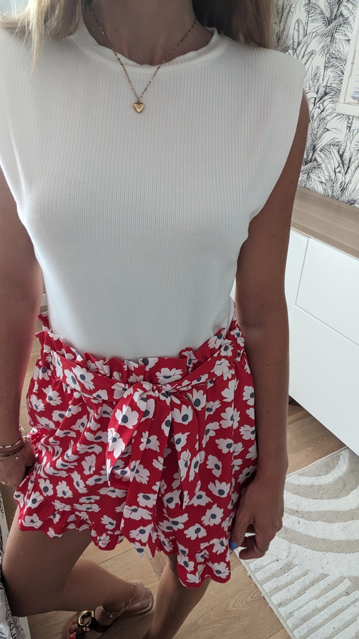 Short souple fleuri - Made in Italy - 36