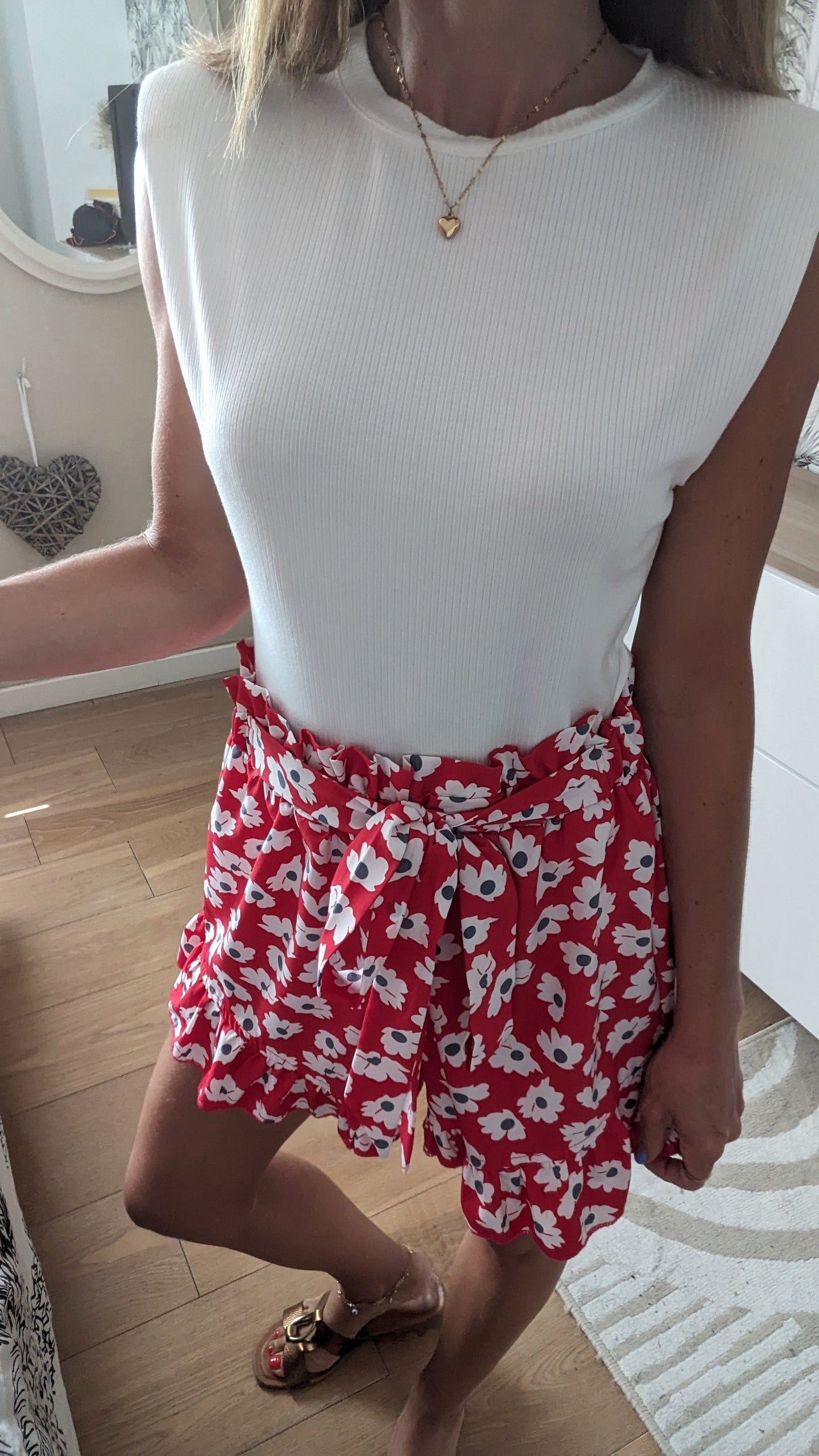Short souple fleuri - Made in Italy - 36