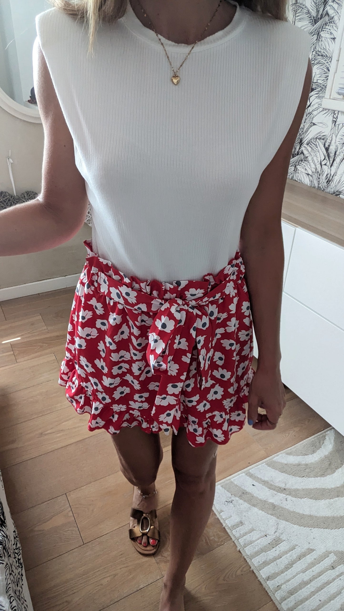 Short souple fleuri - Made in Italy - 36