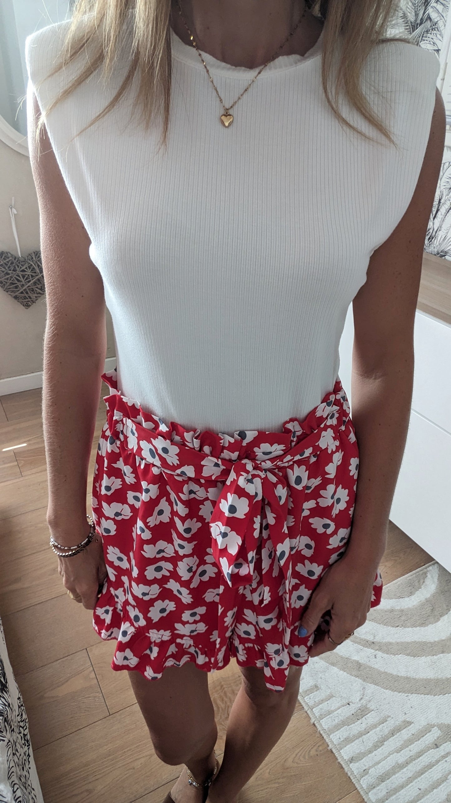 Short souple fleuri - Made in Italy - 36