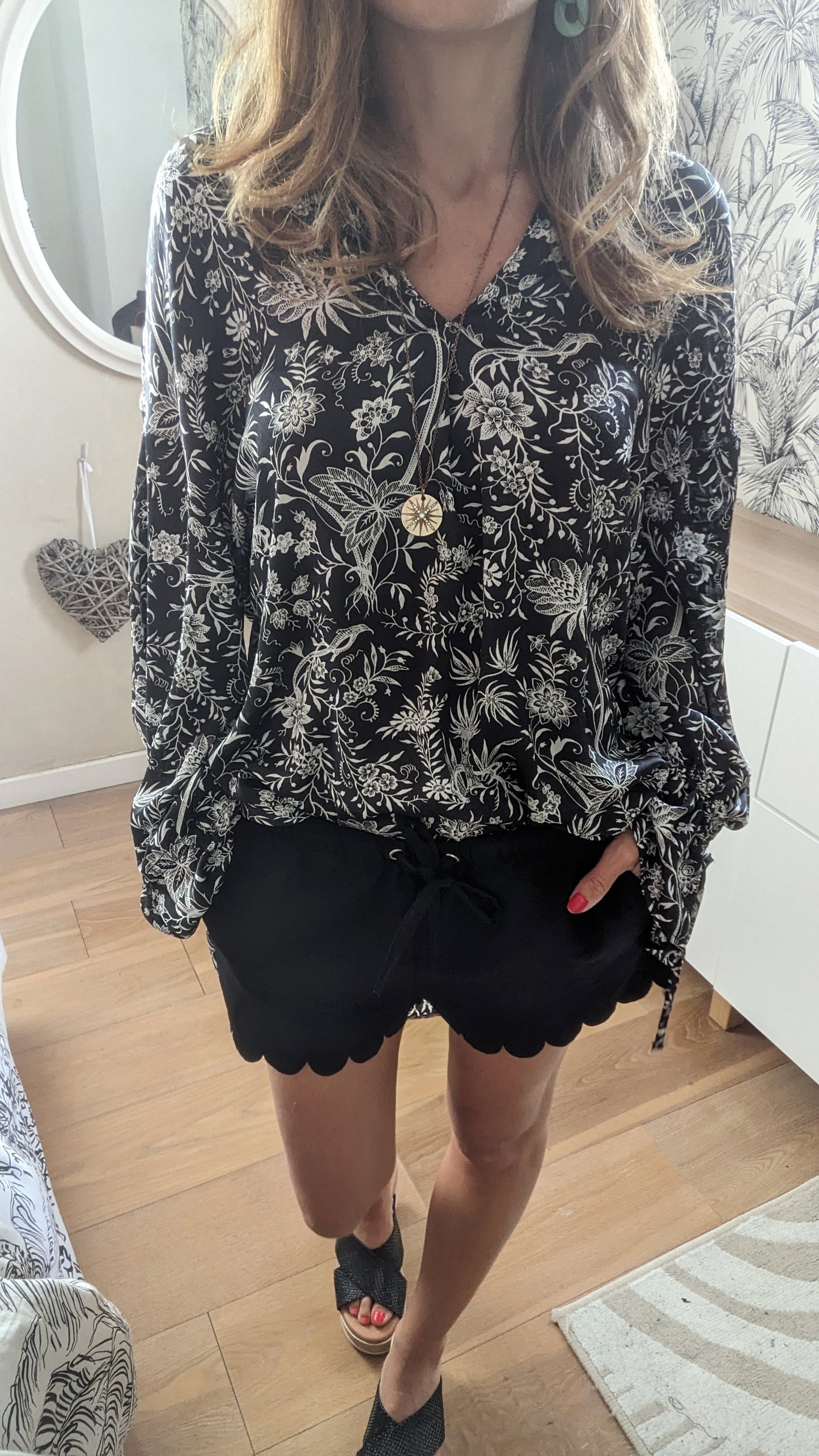 Short souple festonné - H&M - 36