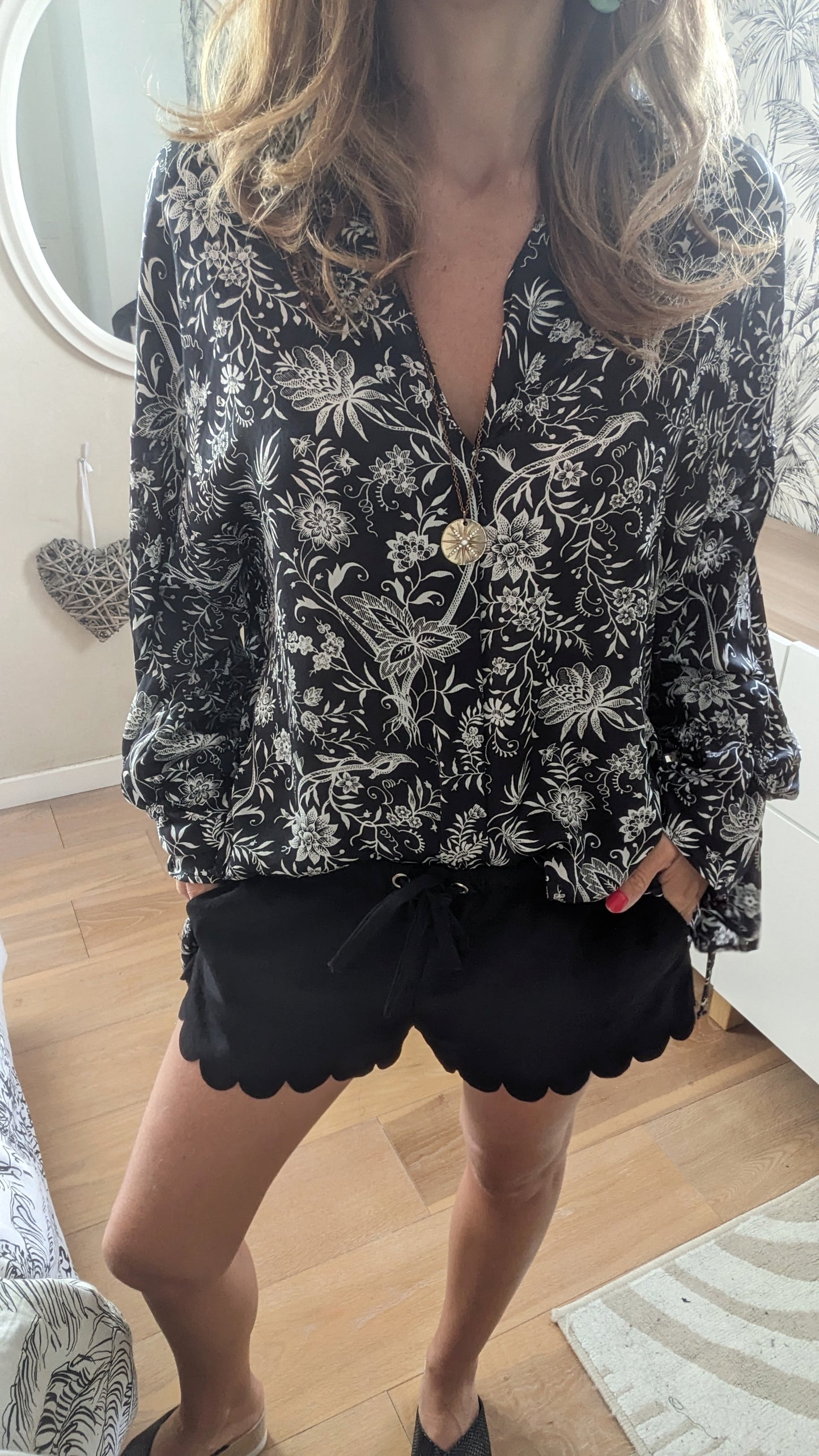 Short souple festonné - H&M - 36