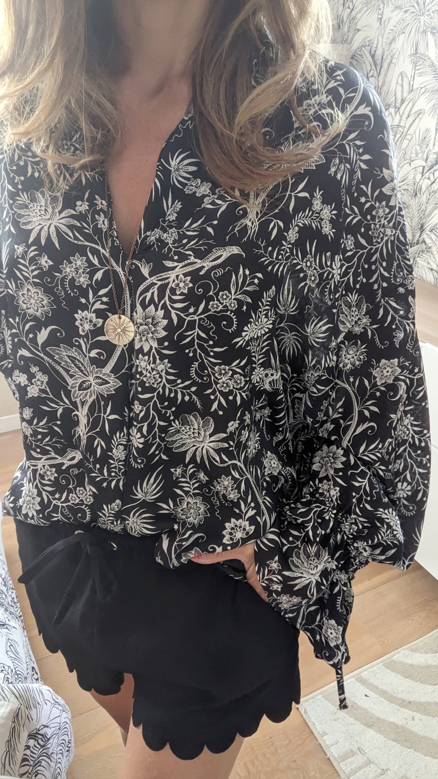 Short souple festonné - H&M - 36