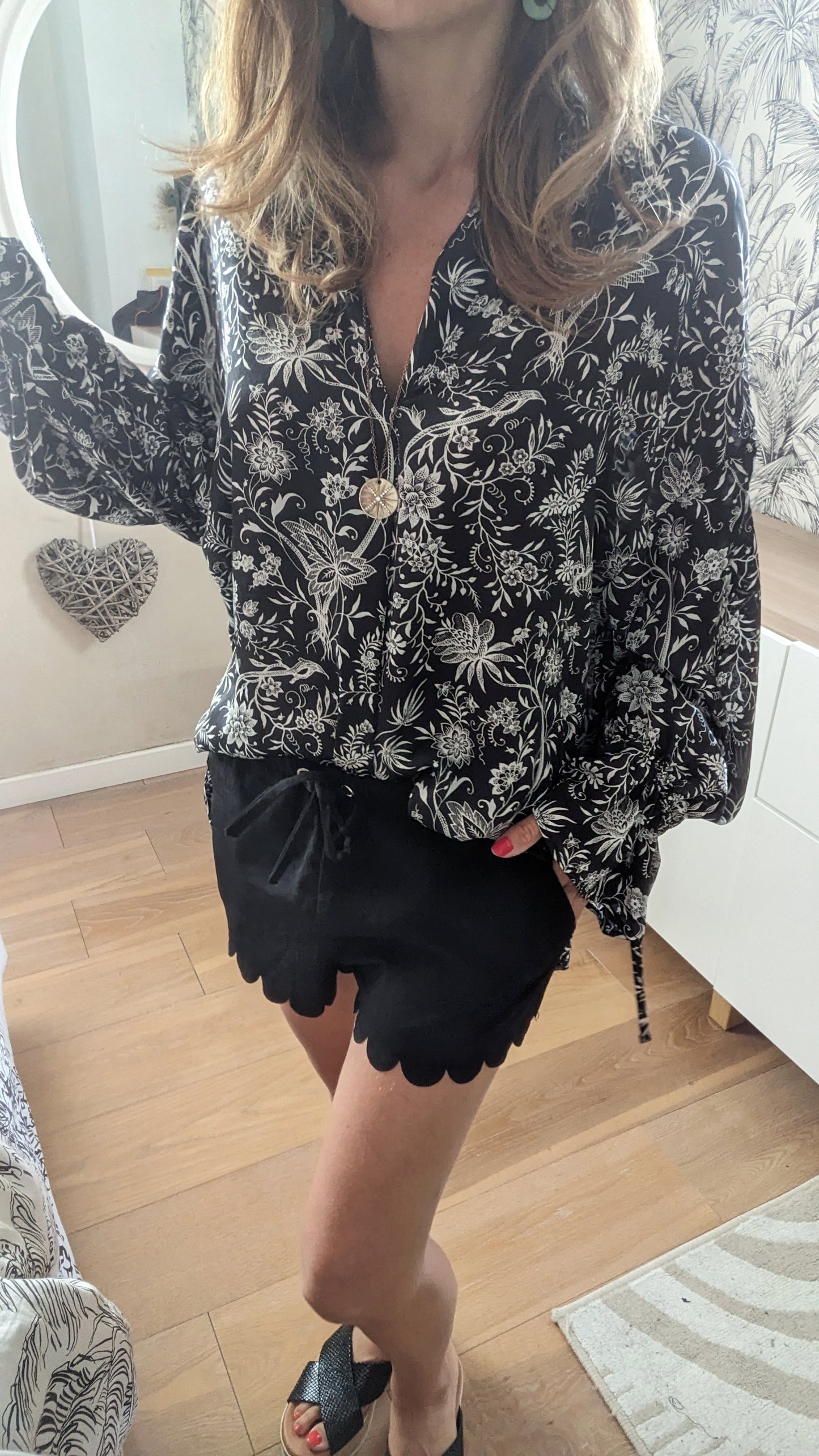 Short souple festonné - H&M - 36