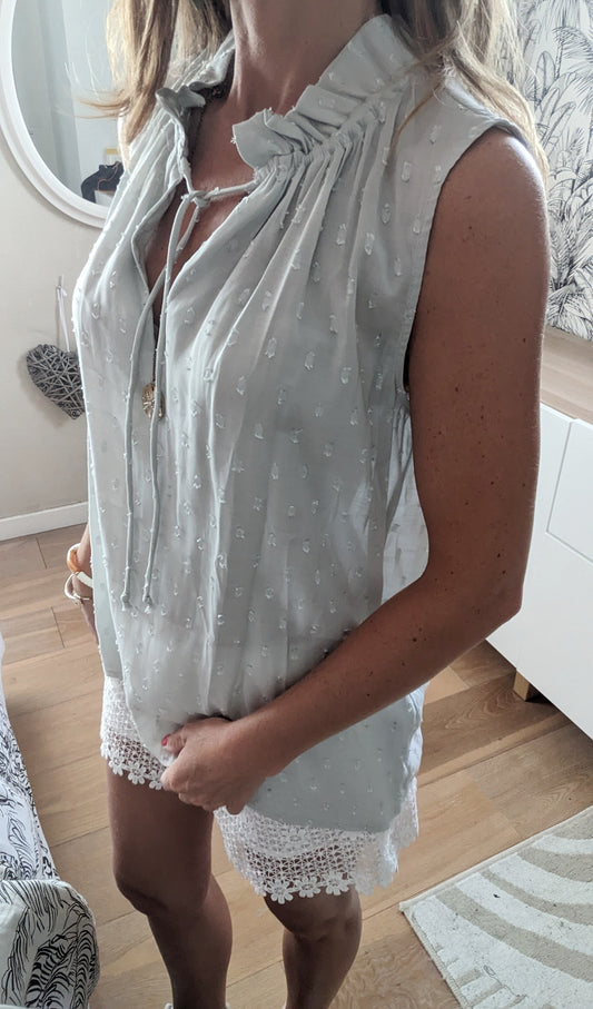 Blouse vert d'eau - H&M - 34