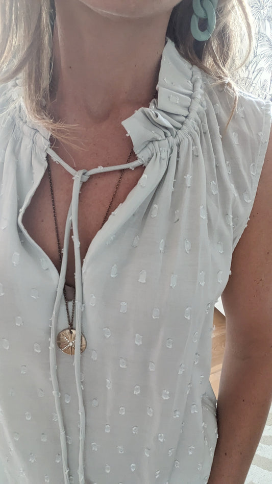 Blouse vert d'eau - H&M - 34