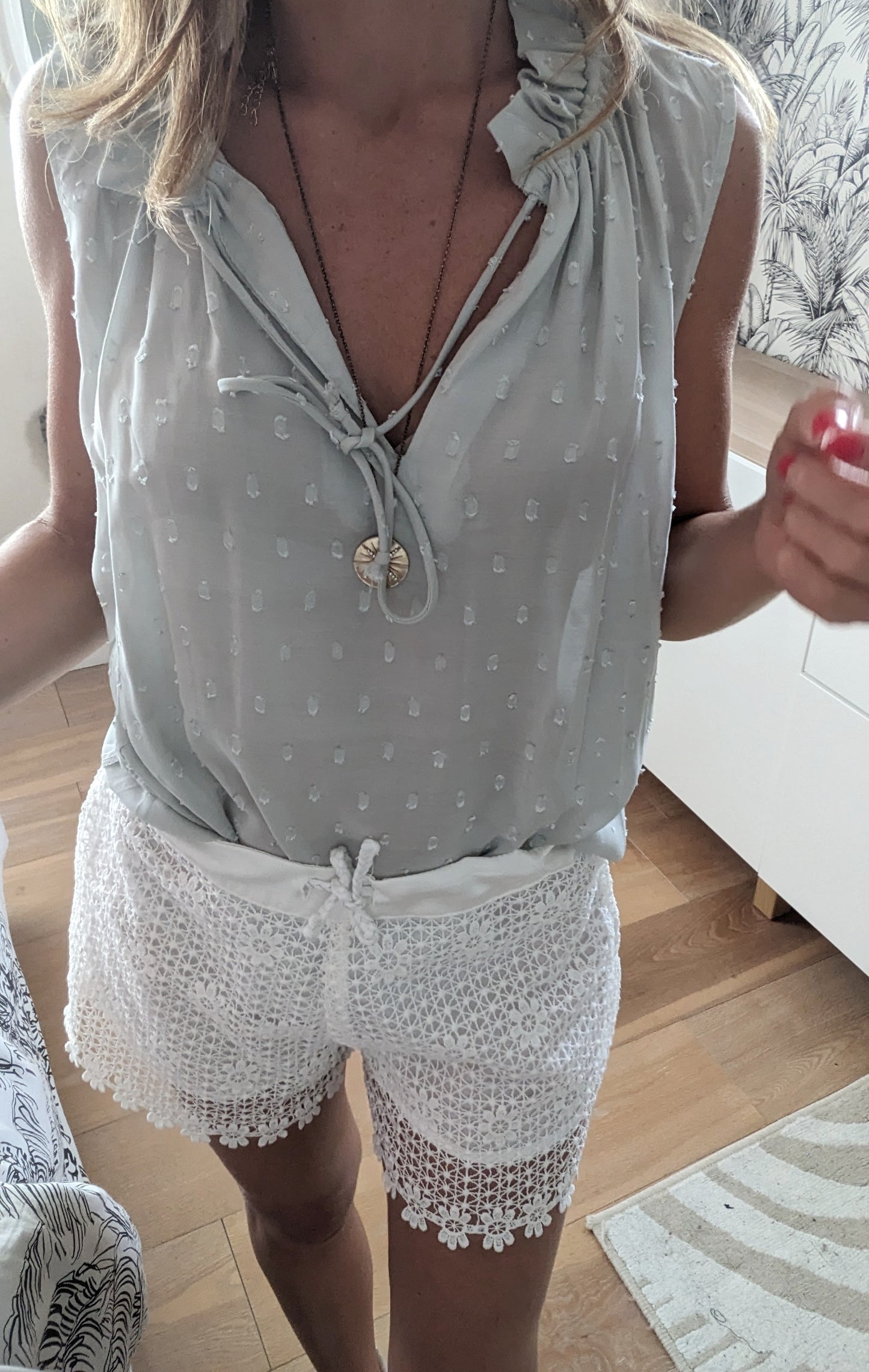 Blouse vert d'eau - H&M - 34