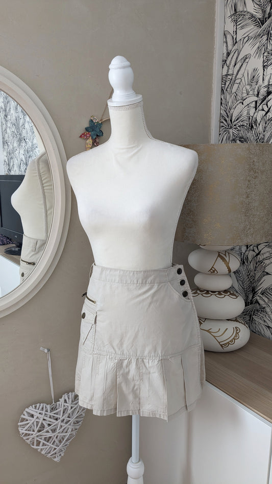 Jupe short beige - Camaïeu - 40