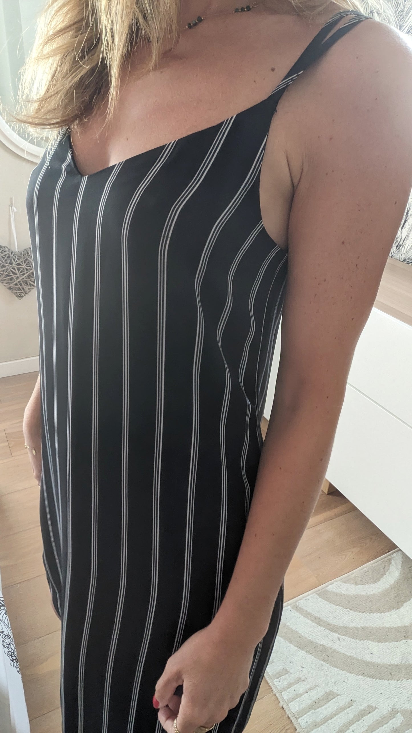 Robe rayée croisée noire - Pimkie - 34/36