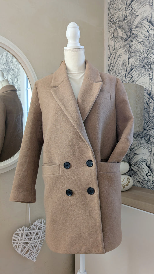 Manteau caban camel - Zara - 34 au 38