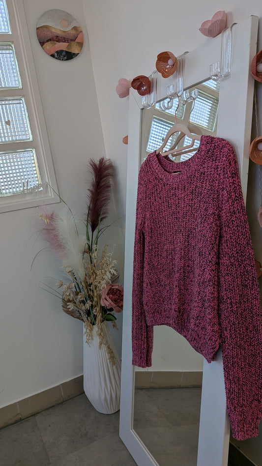 Pull tressé fushia - Jennyfer - 34