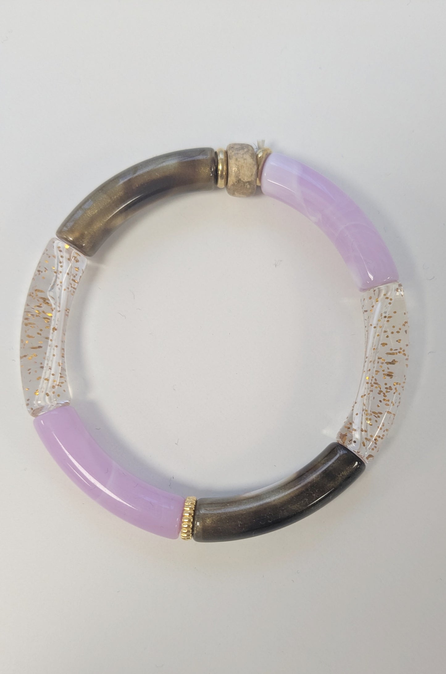 Bijoux Bracelet élastique lilas paillettes - Kalisaya - TU