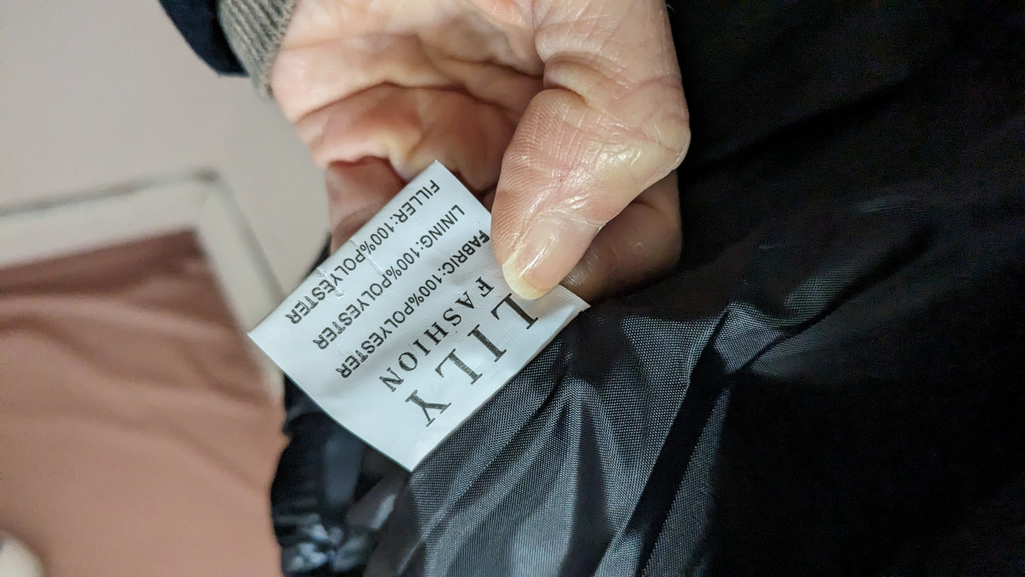Neuf Manteau doudoune noire - Lili Fashion - 38