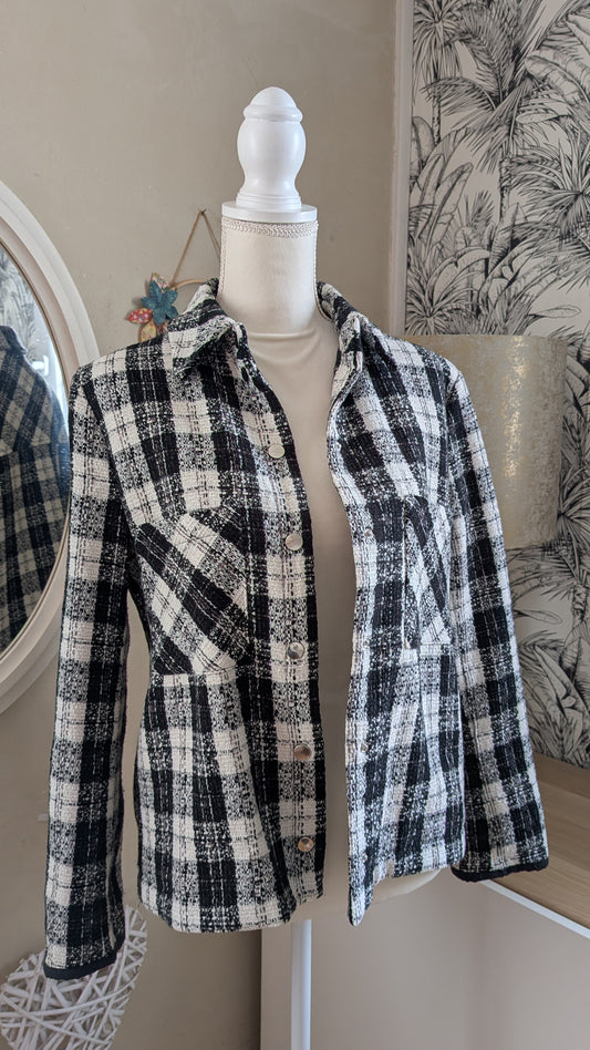 Veste surchemise carreaux - Zara - 38