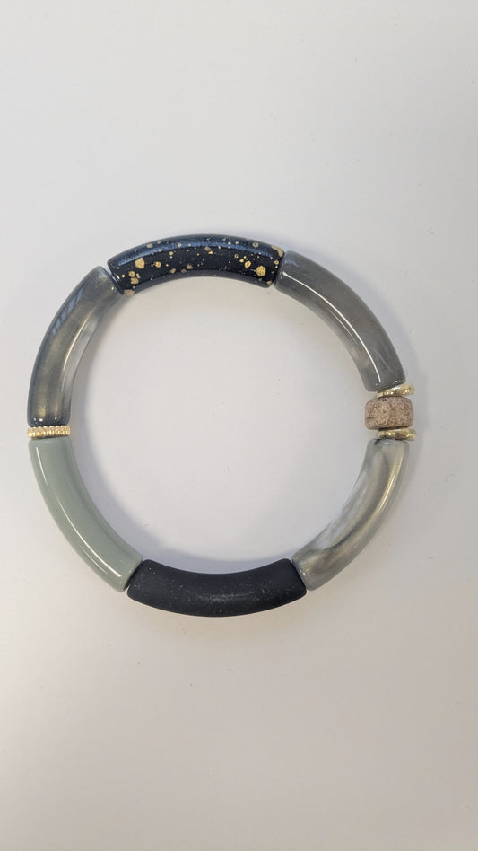 Bijoux Bracelet élastique souris noir mat - Kalisaya - TU