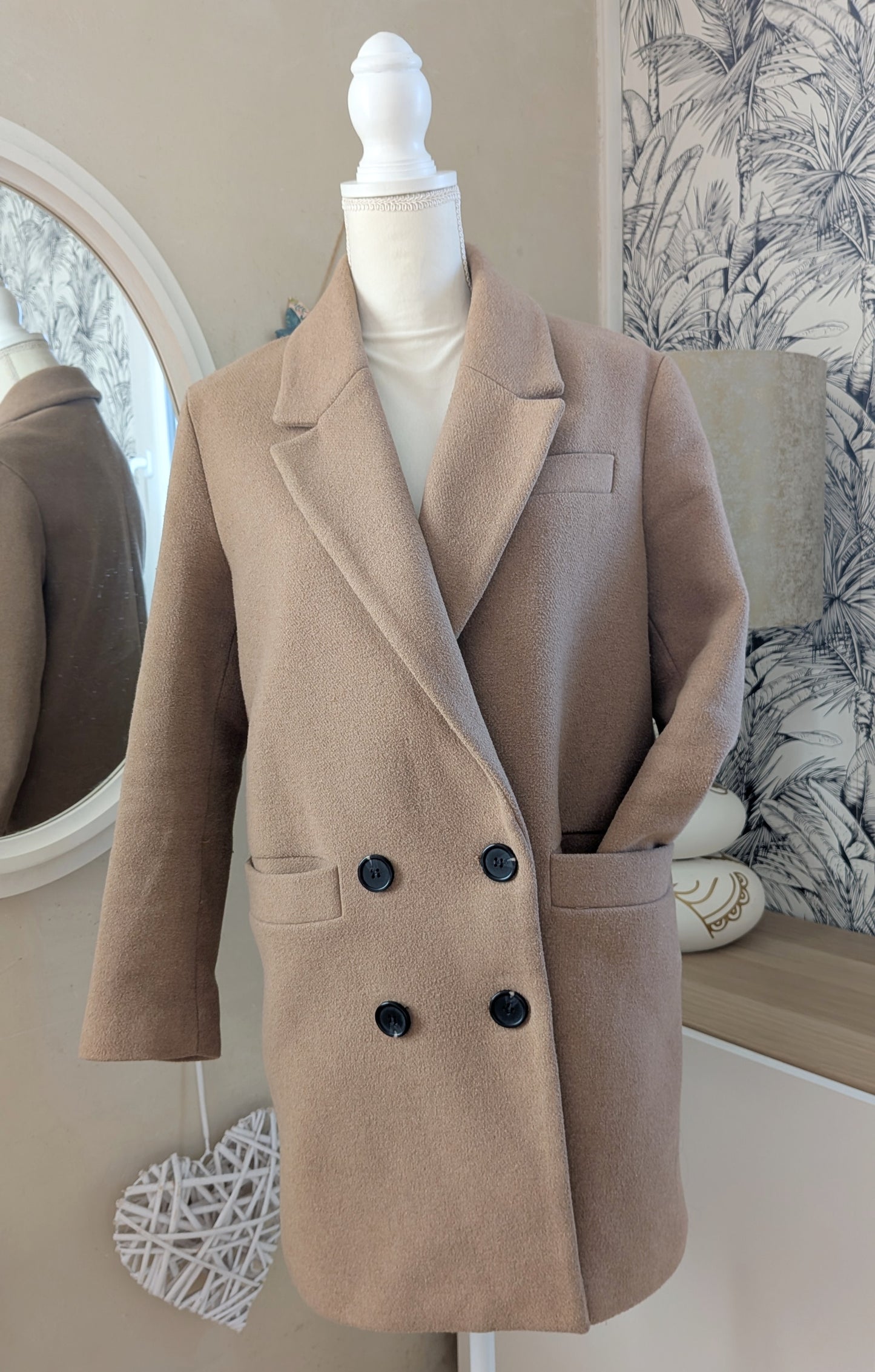 Manteau caban camel - Zara - 34 au 38