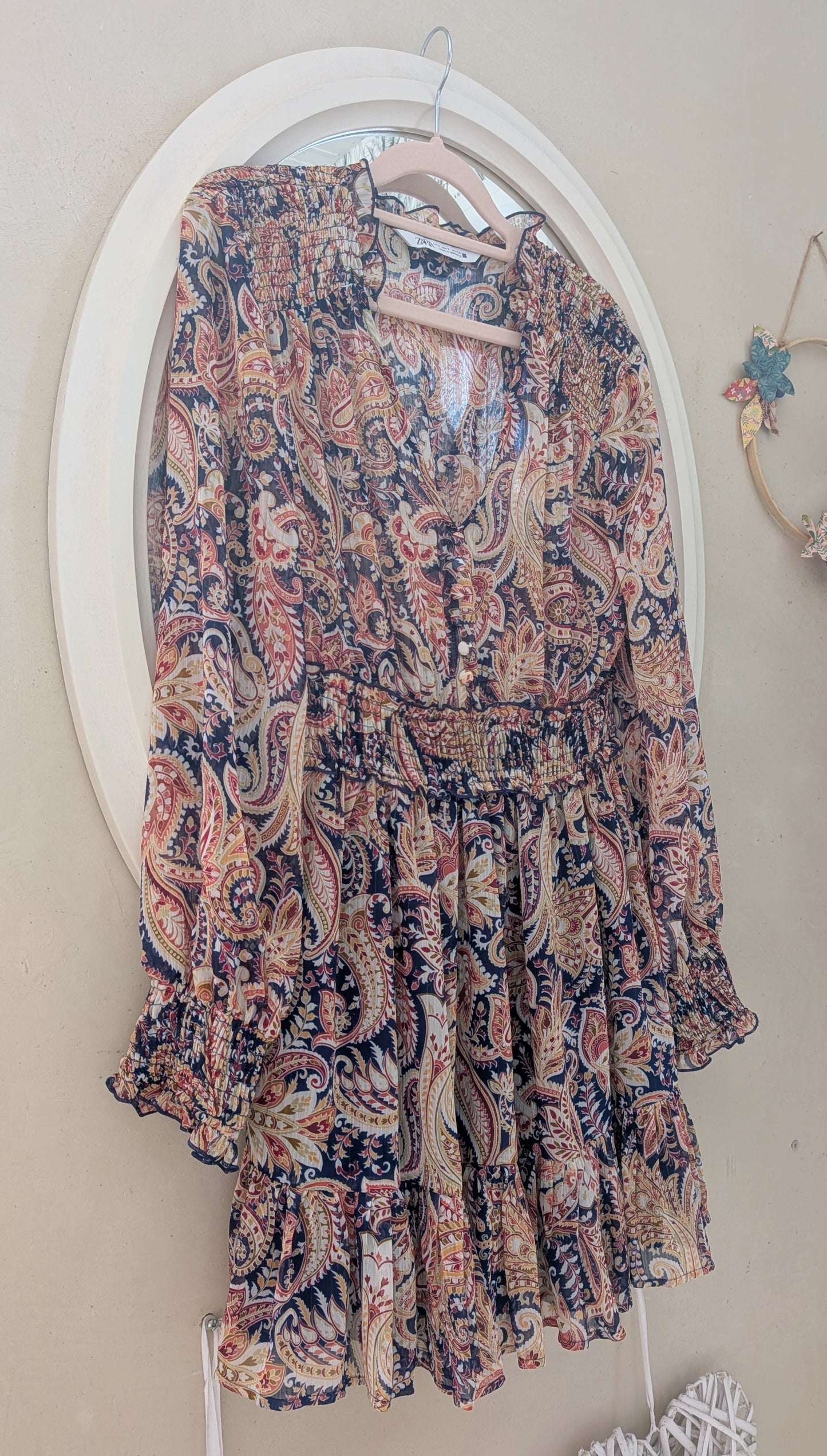 Robe smokée imprimée - Zara - 36