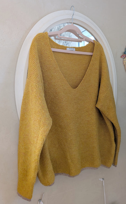 Pull moutarde doré - Pièces - 40/42
