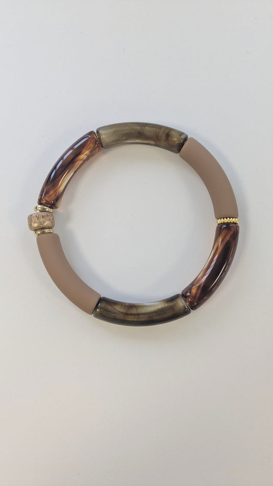 Bijoux Bracelet élastique café chocolat - Kalisaya - TU