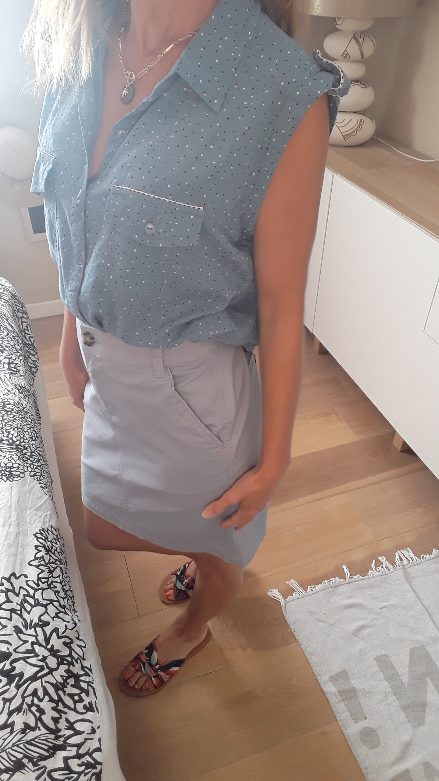 Neuve jupe bleue - Camaïeu - 34