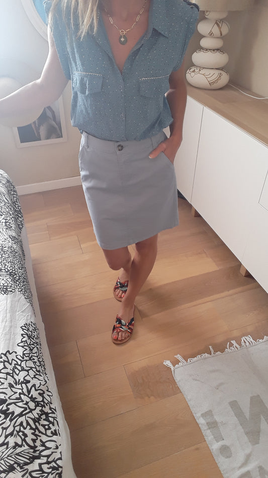 Neuve jupe bleue - Camaïeu - 34