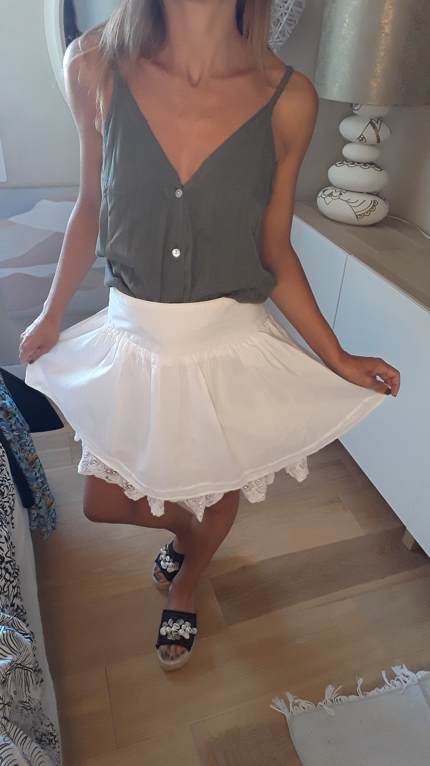 Jupe blanche bohème - Pimkie - 34/36