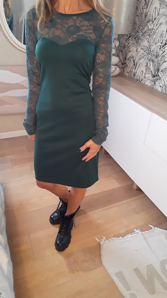 Robe verte dentelle - Etam - 36