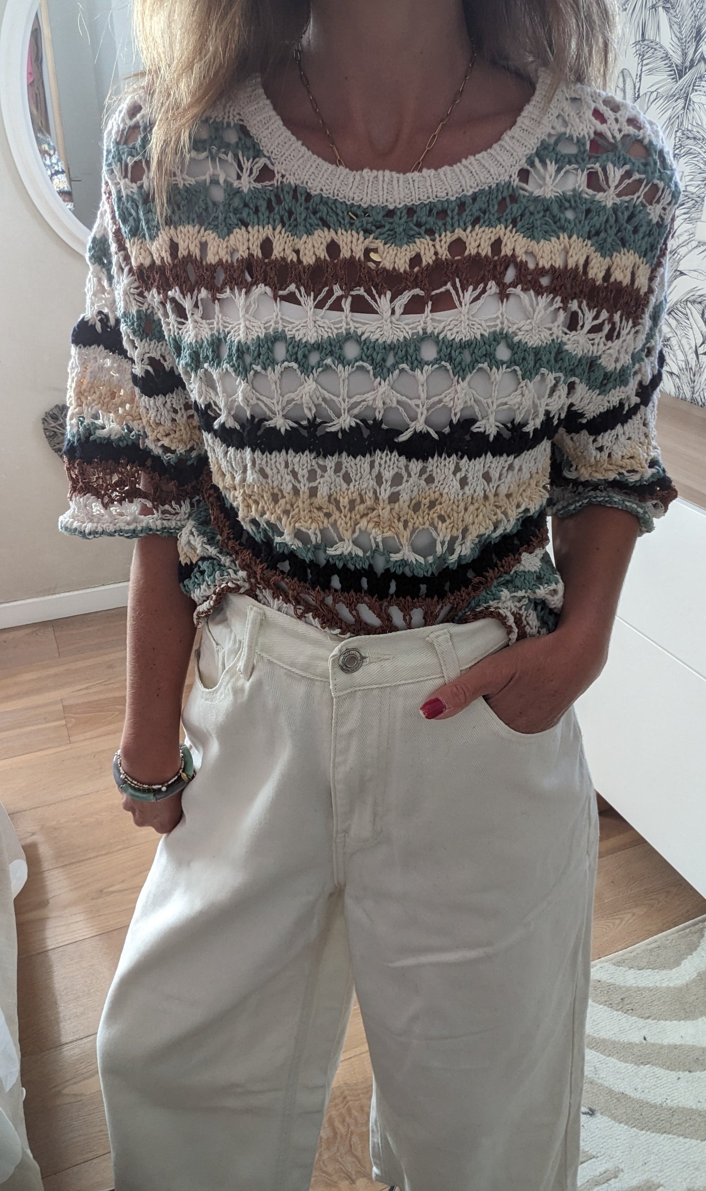 Pantalon large 7/8 ème - Shein - 38