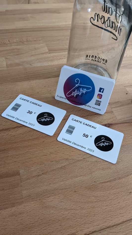 Carte cadeau www.influ-frip.fr