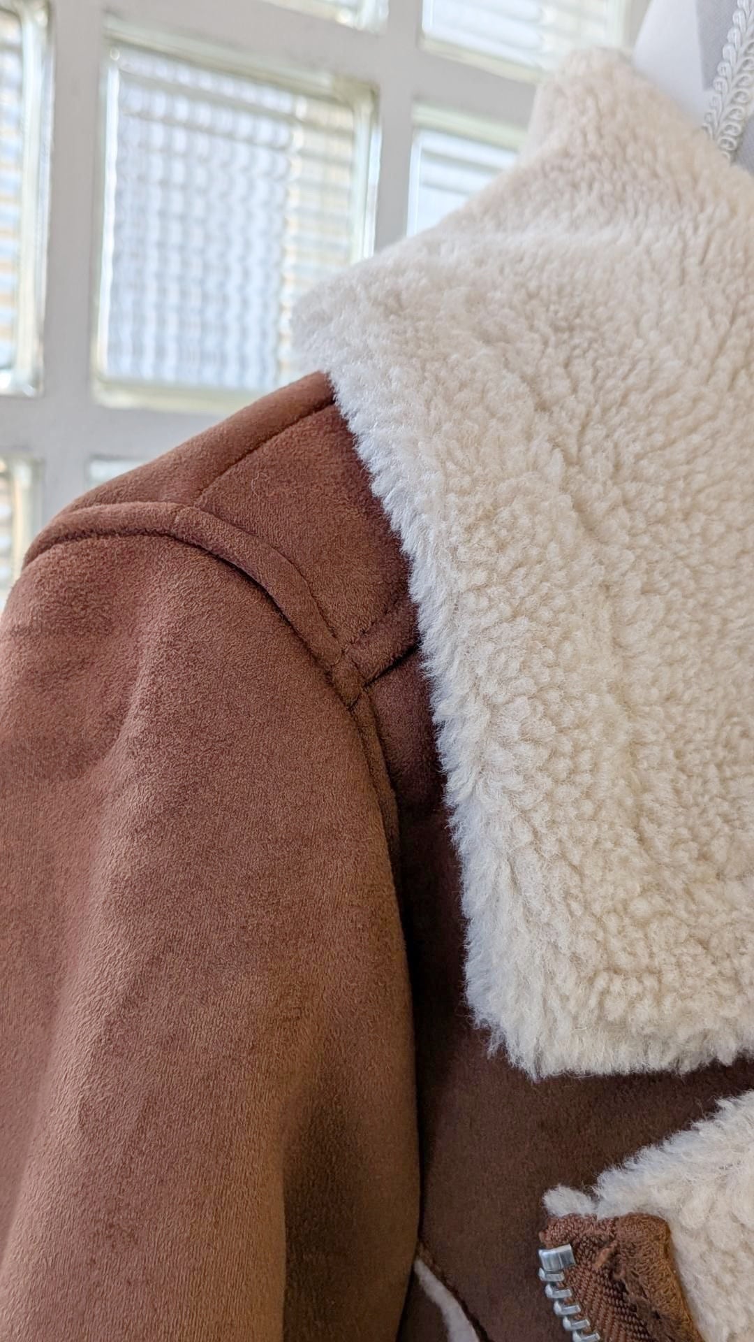 Veste chaude marron et beige - Kiabi - 46