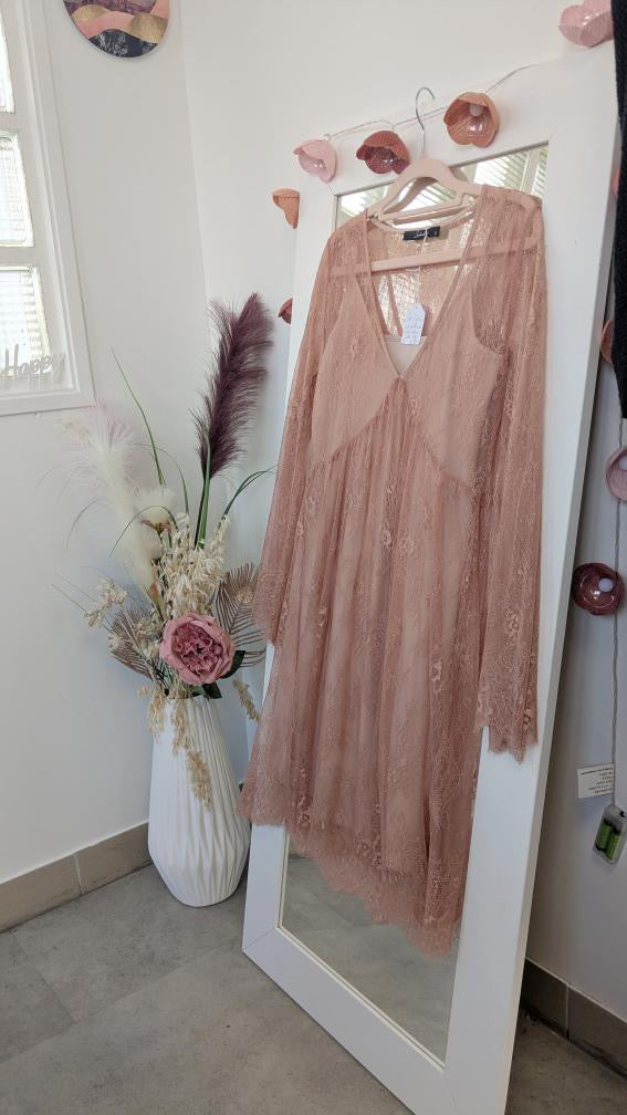 Robe cérémonie rose dentelle - SCHOOL RAG - S