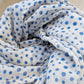 Neuf Création Foulard pois bleu - Création Sab'bobine - TU