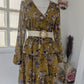 Robe moutarde japonisante - Promod - 36