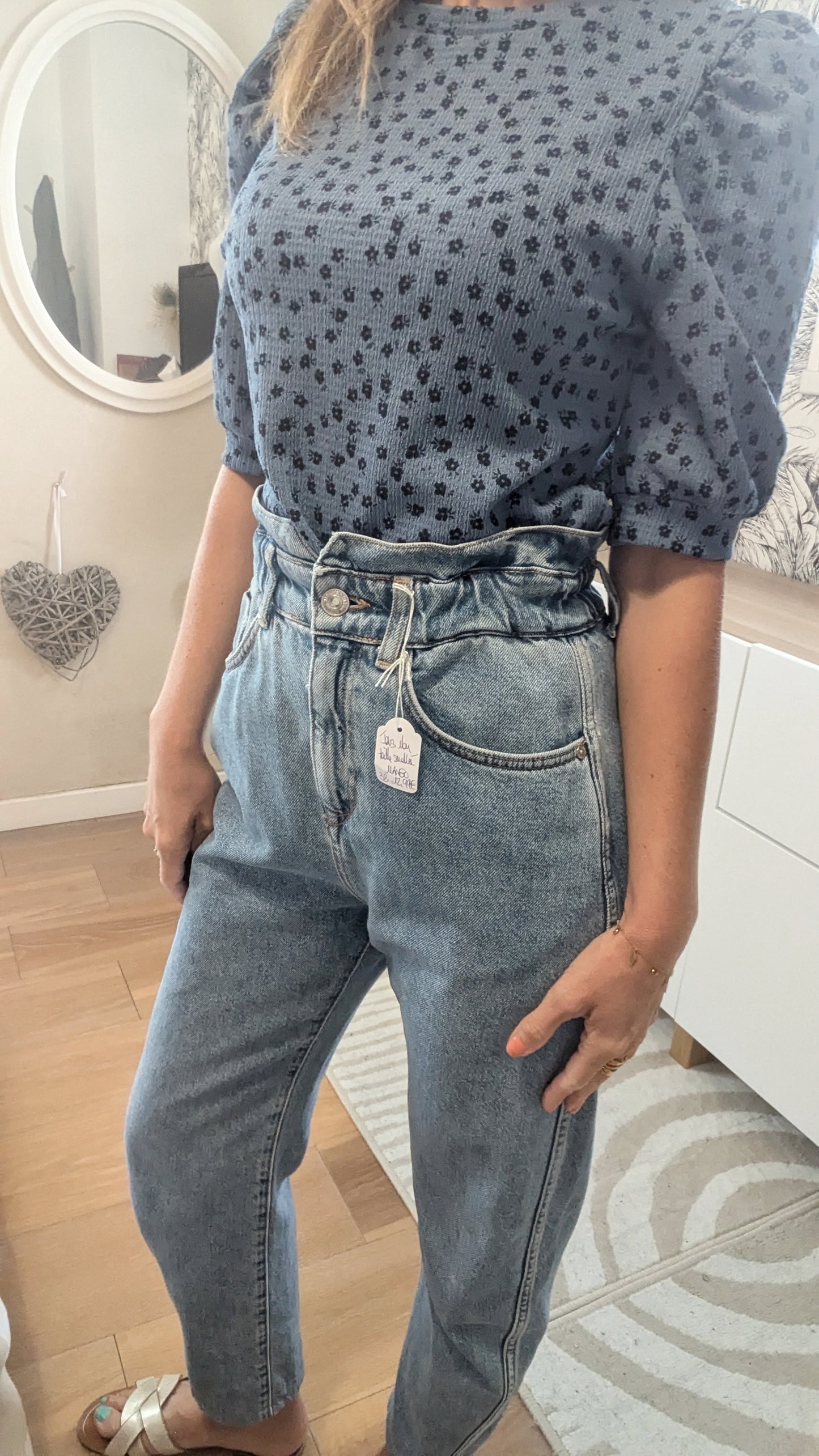 Jeans Mom smoké - Mango - 32/34