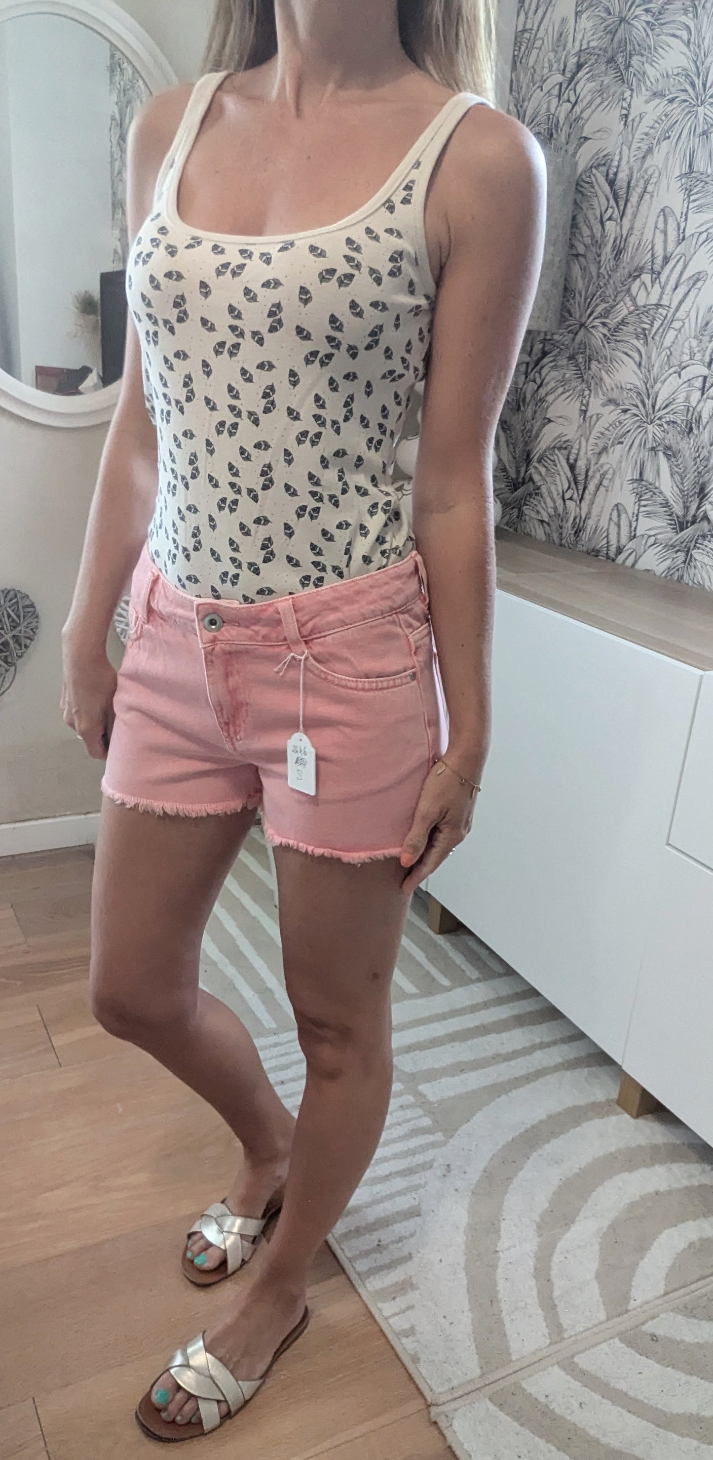 Neuf short jeans rose - La Halle - 34