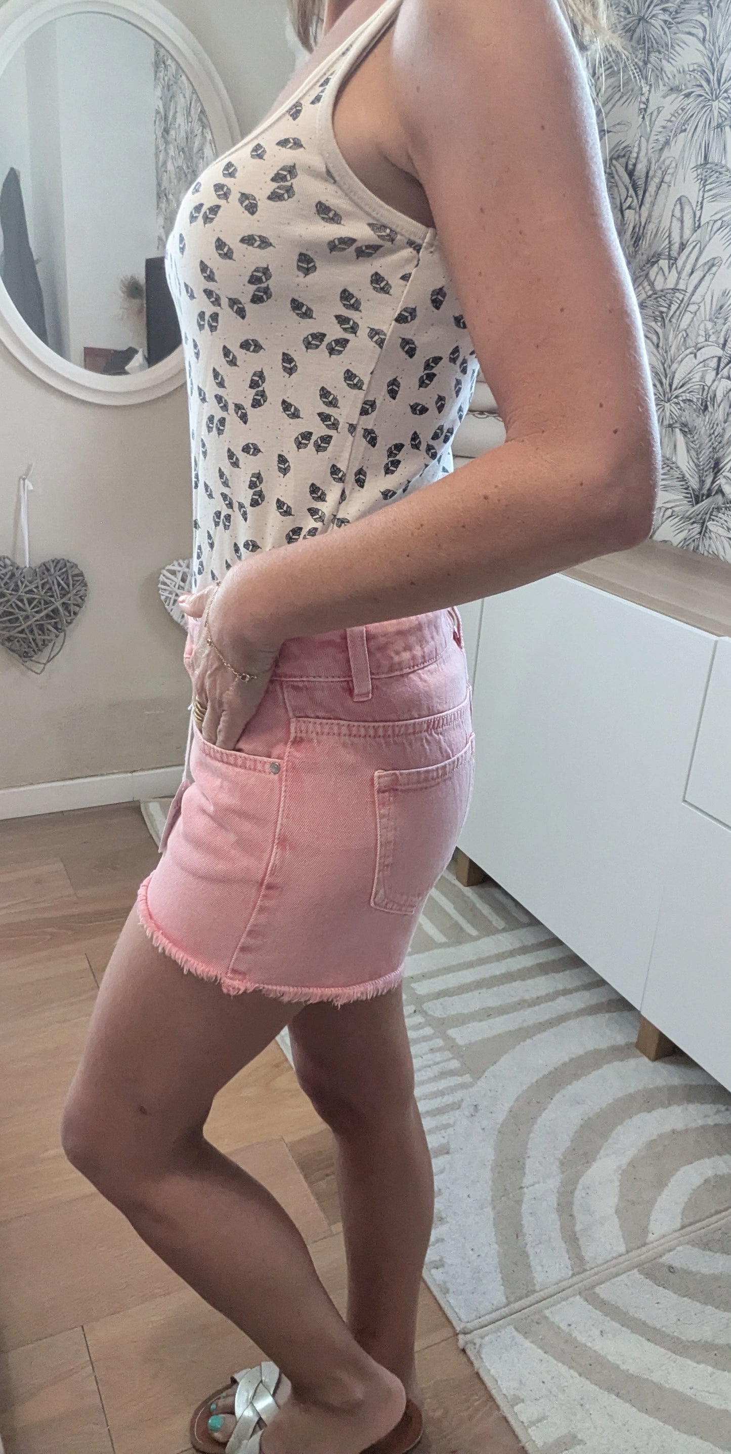 Neuf short jeans rose - La Halle - 34