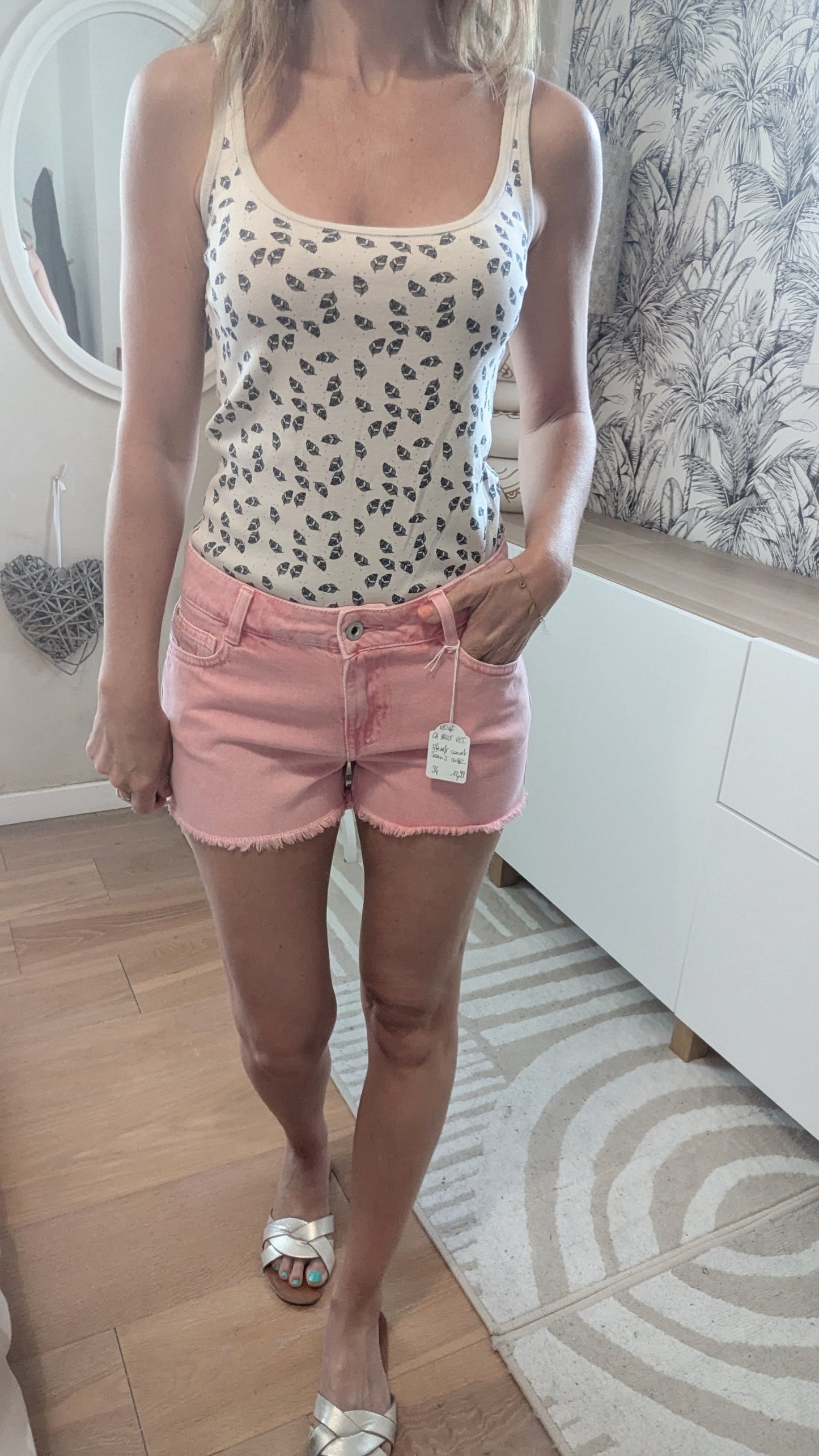 Neuf short jeans rose - La Halle - 34