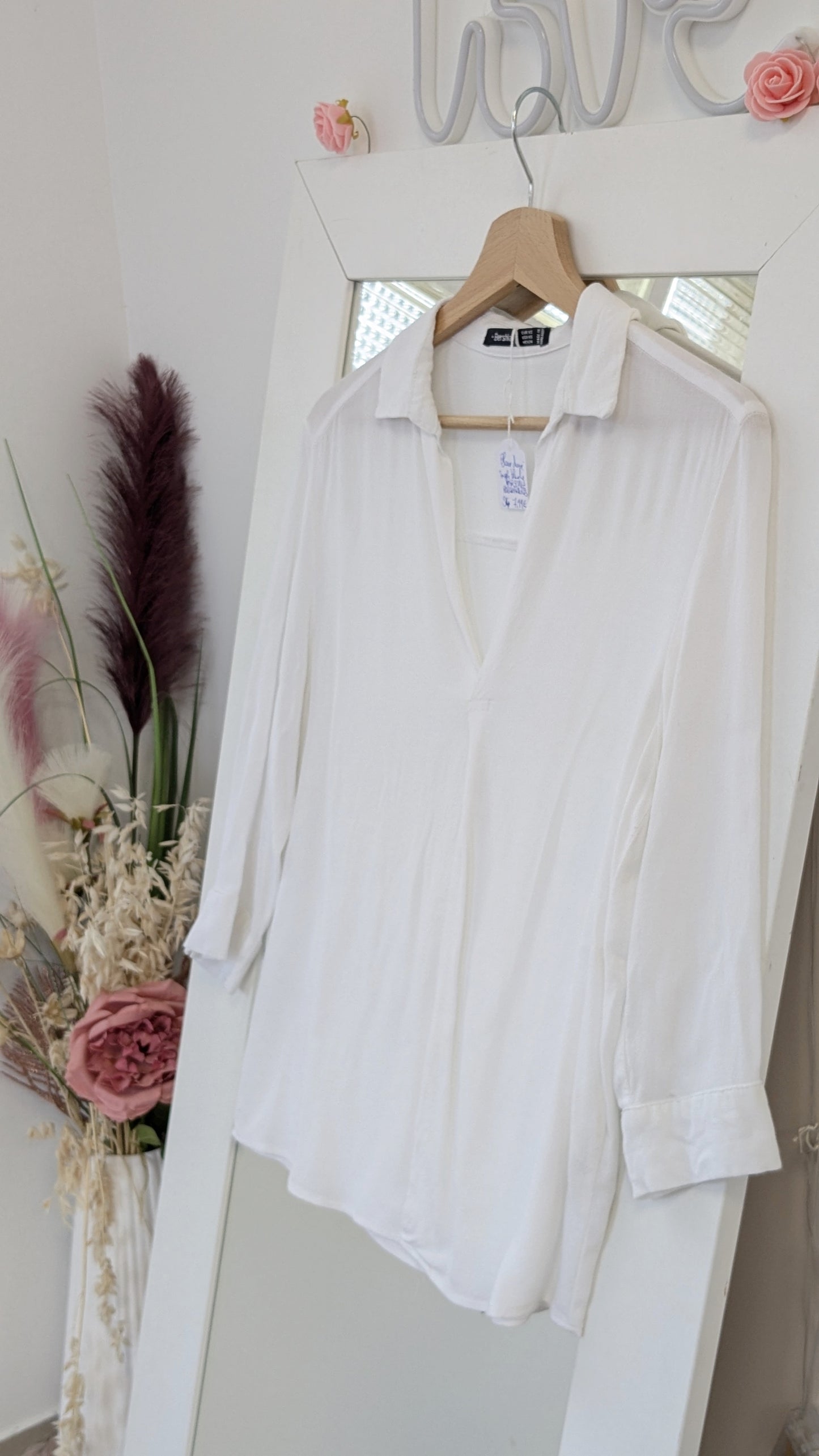 Blouse souple blanche - Stradivarius - 34/36