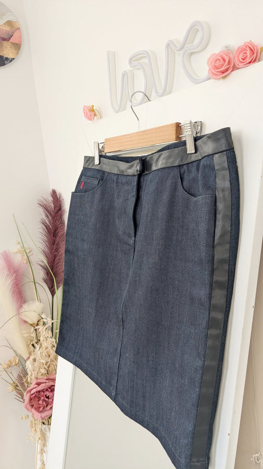 Jupe jeans cuir - IKKS - 42