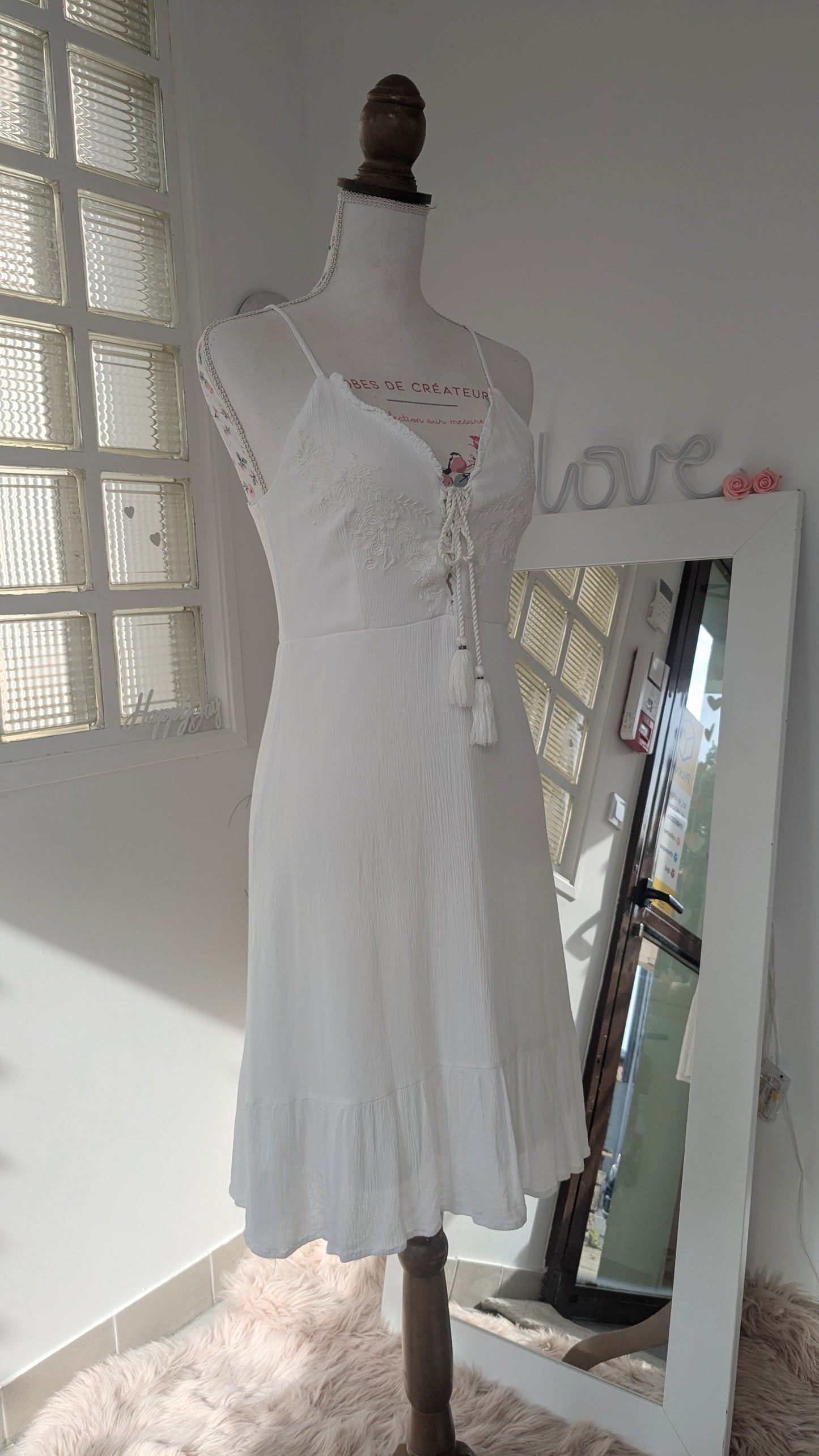 Robe brodée blanche - Only - 38