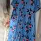 Robe bleue fleurie - Kiabi - 46