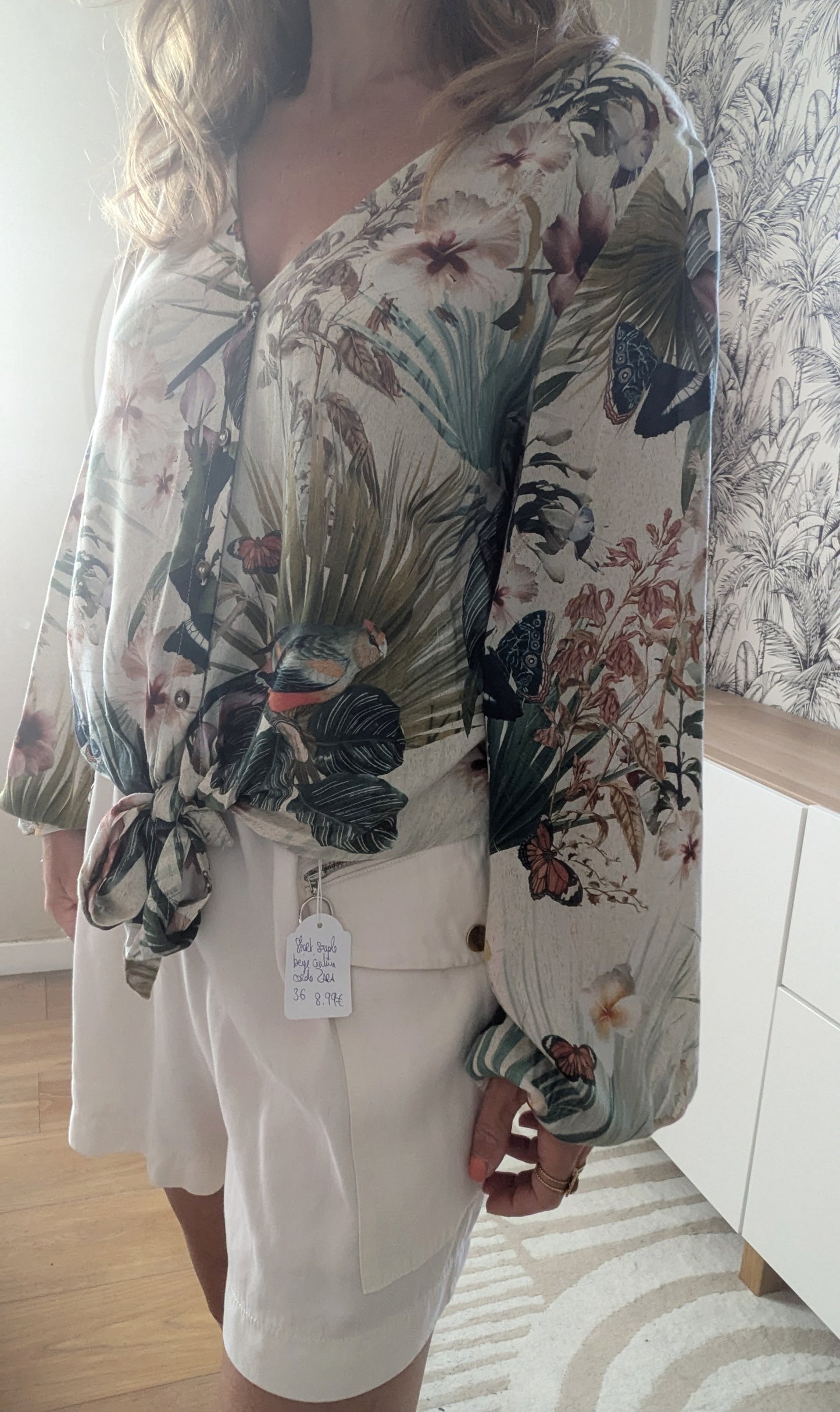 Blouse bohème jungle - H&M - 36