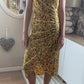 Robe longue fleurie jaune - Bershka - 36