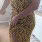 Robe longue fleurie jaune - Bershka - 36