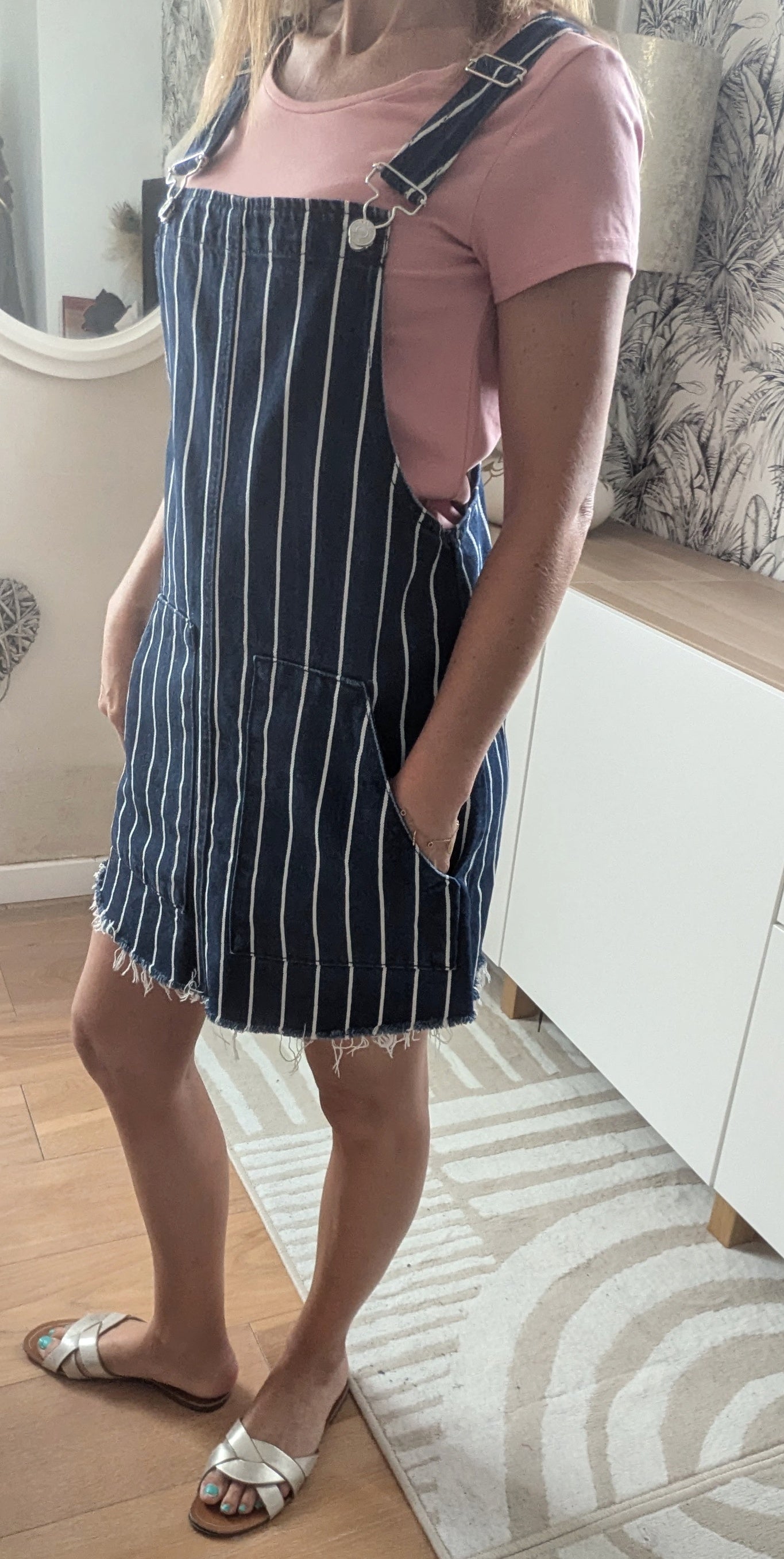 Robe salopette rayée - Pull & Bear - 34/36