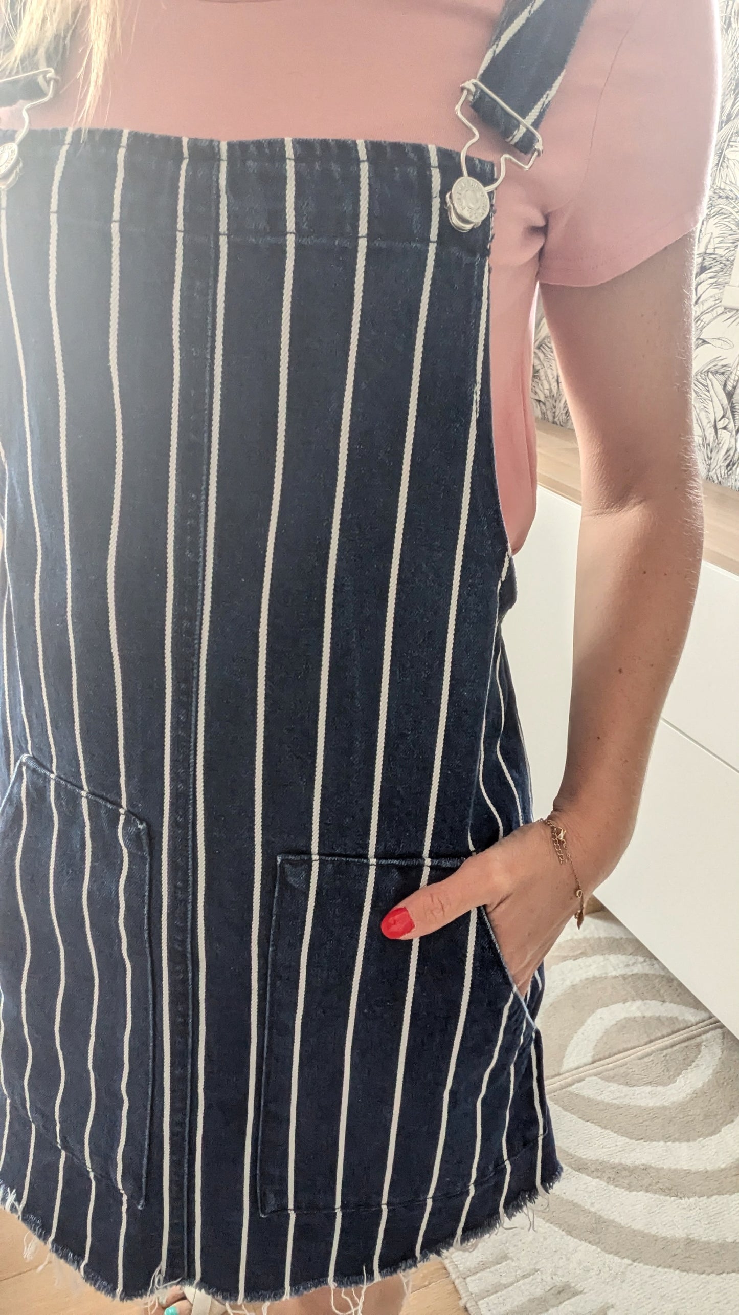 Robe salopette rayée - Pull & Bear - 34/36