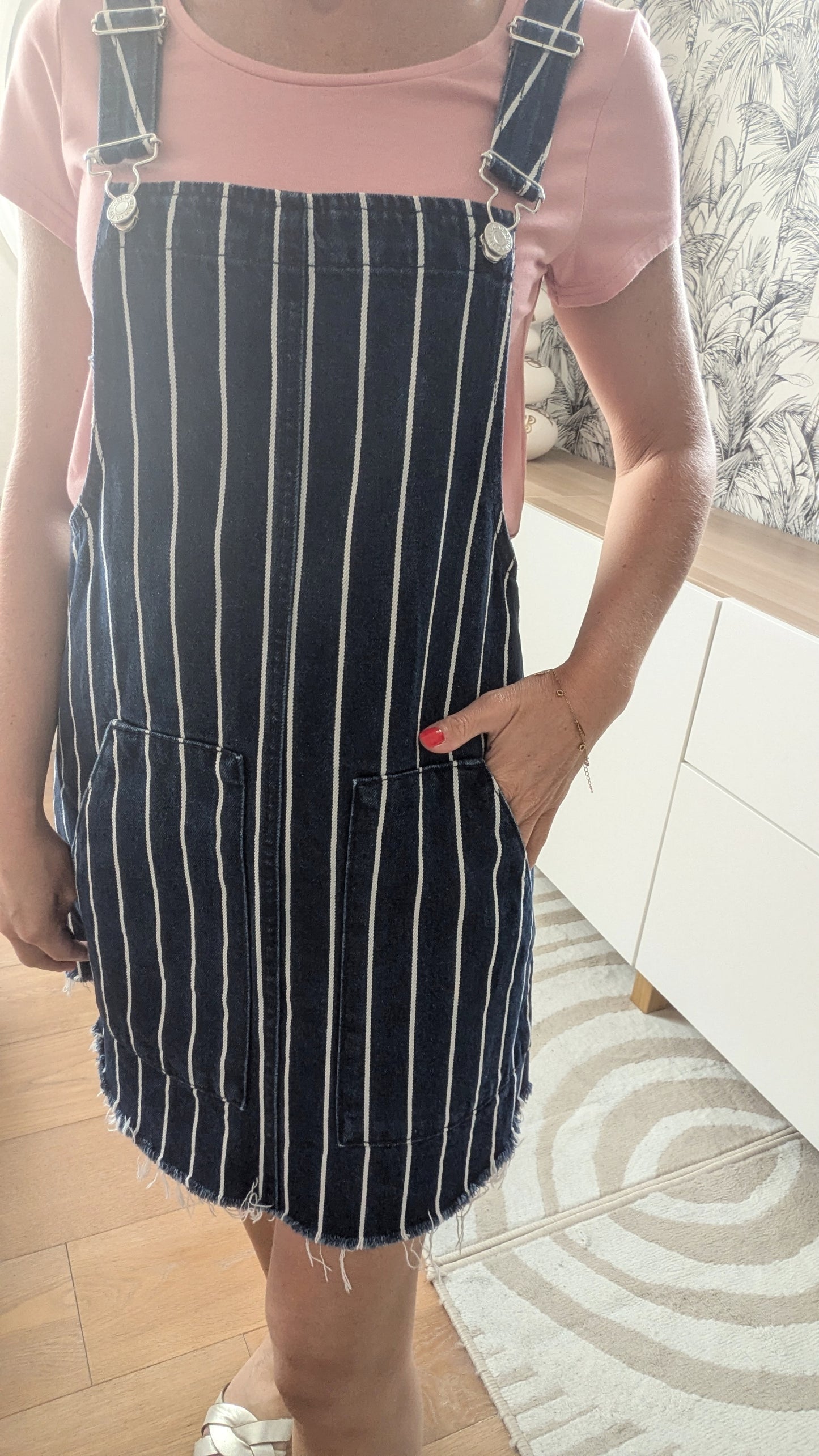 Robe salopette rayée - Pull & Bear - 34/36